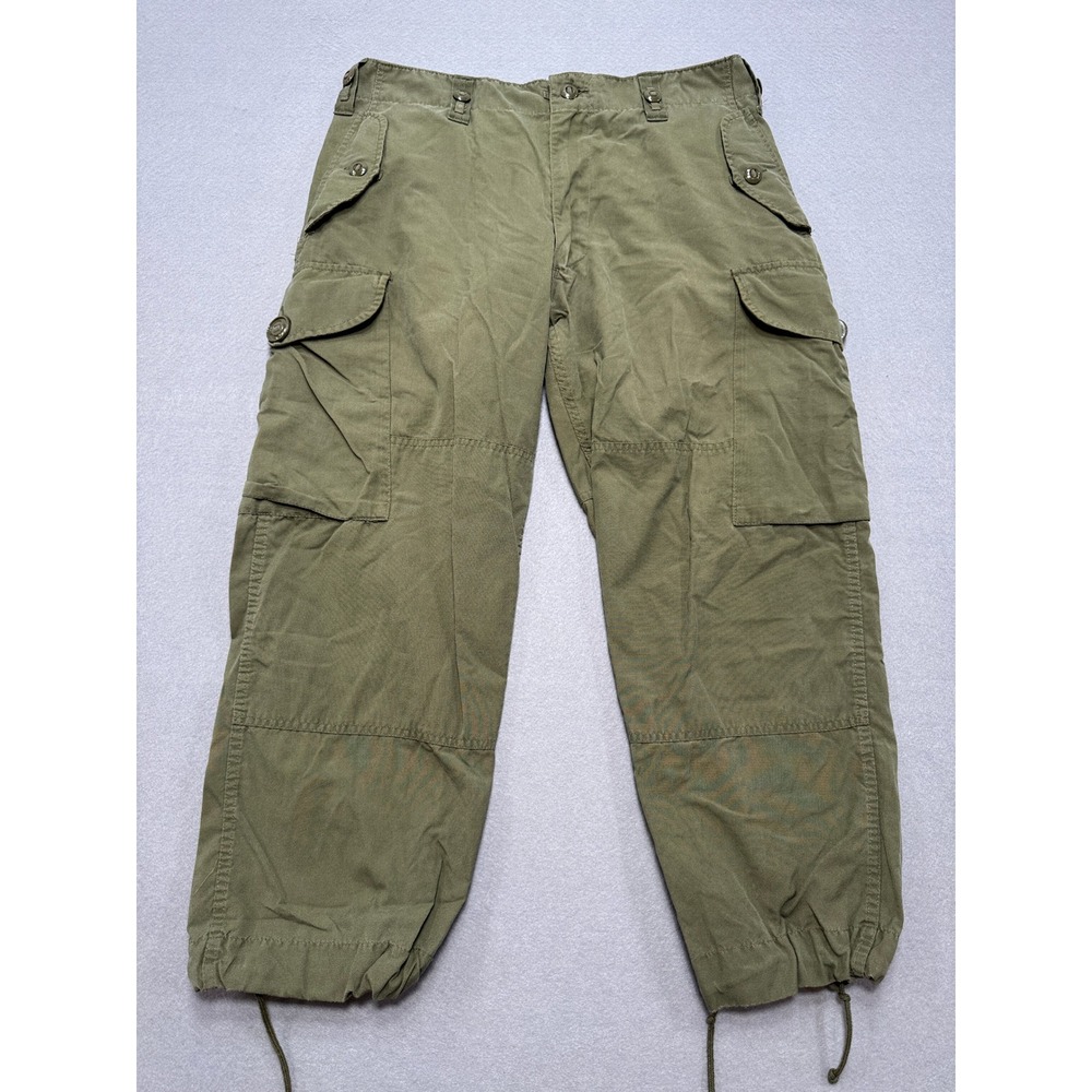 Vintage 90s Military Combat Trousers Men's Short Medium Green Cargo Gorpcore